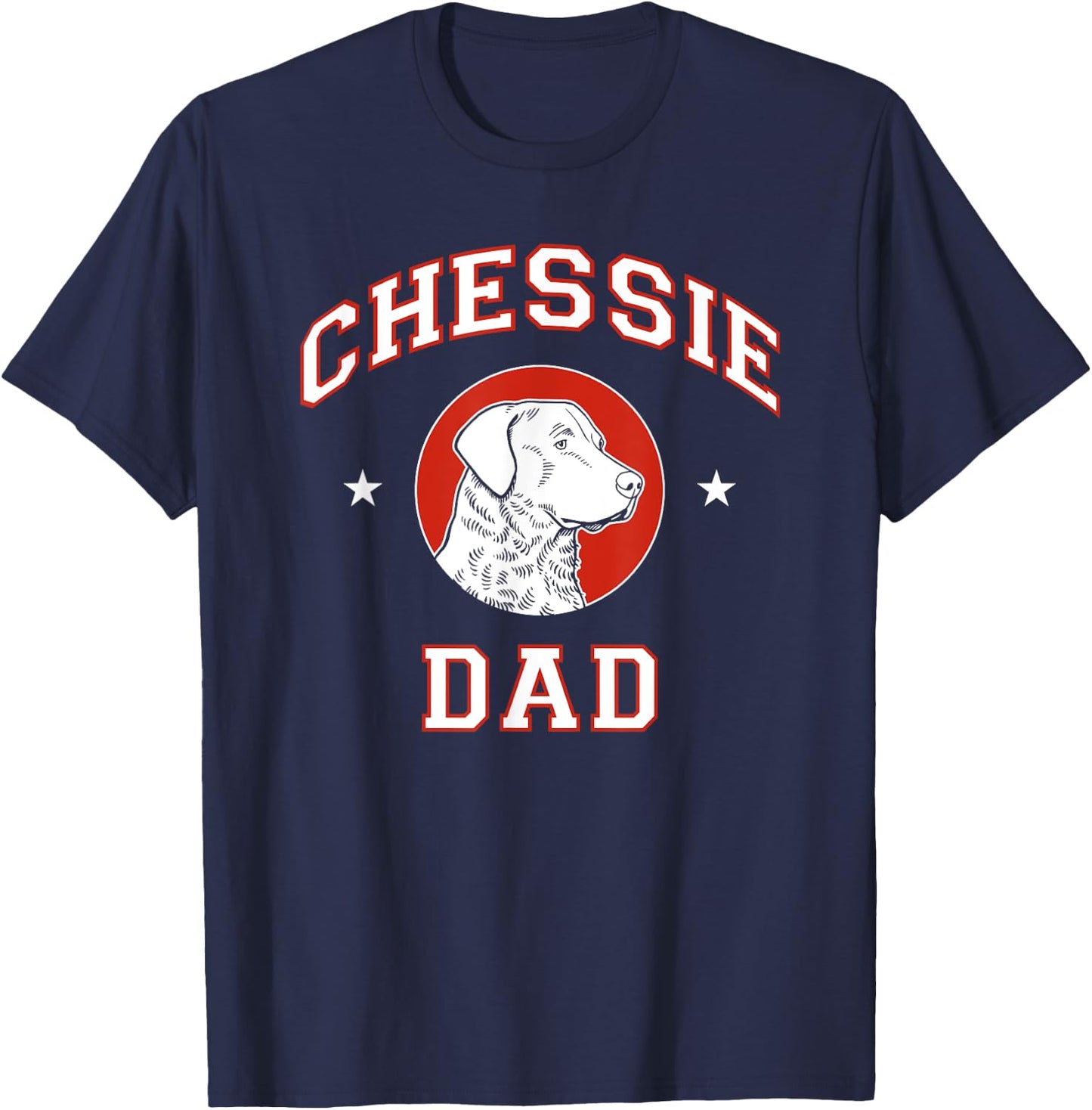 Chesapeake Bay Retriever Dad Dog Father T-Shirt - T-Shirt | Navy