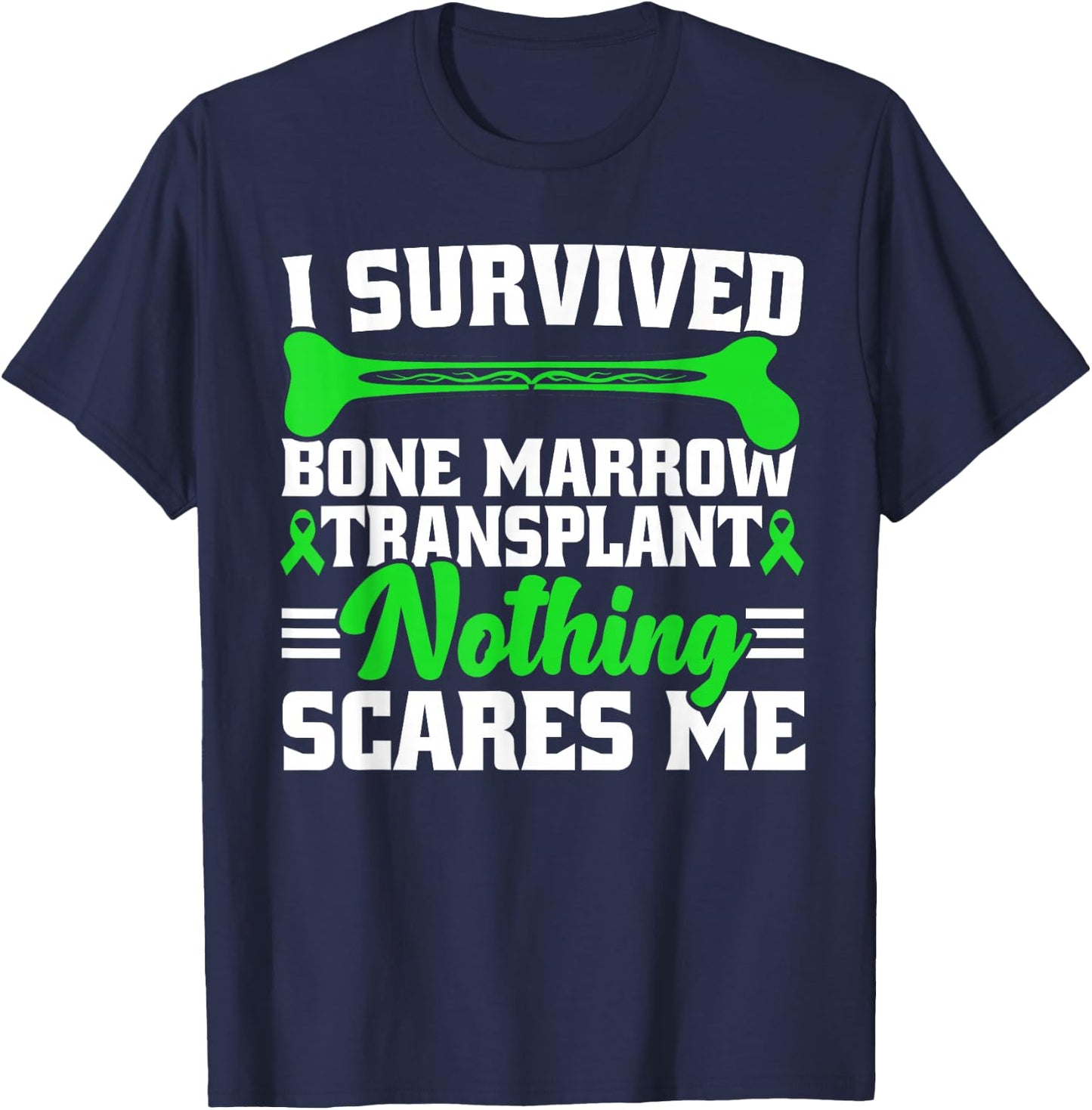 Bone Marrow Transplant Survivor Warrior T-Shirt - T-Shirt | Navy