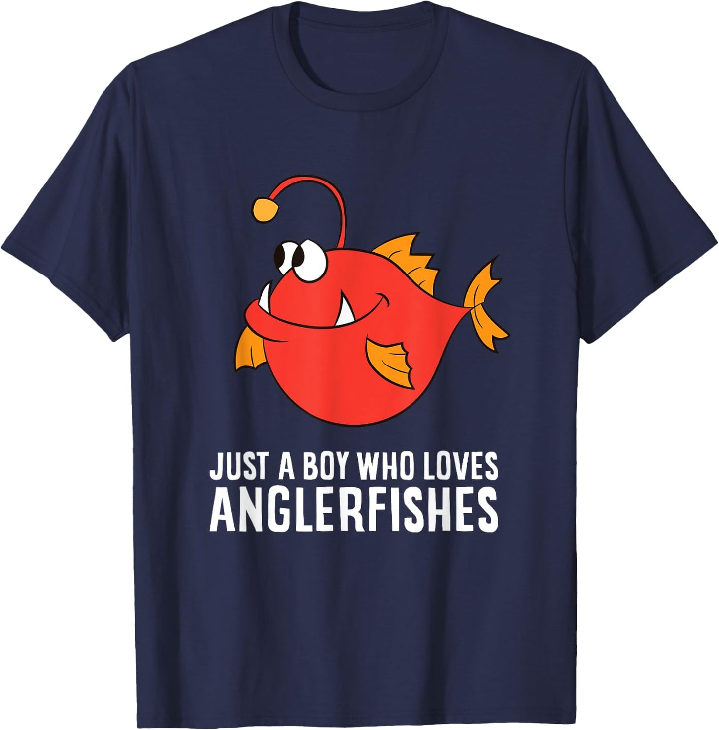 Just a Boy Who Loves Anglerfishes T-Shirt - T-Shirt | Navy