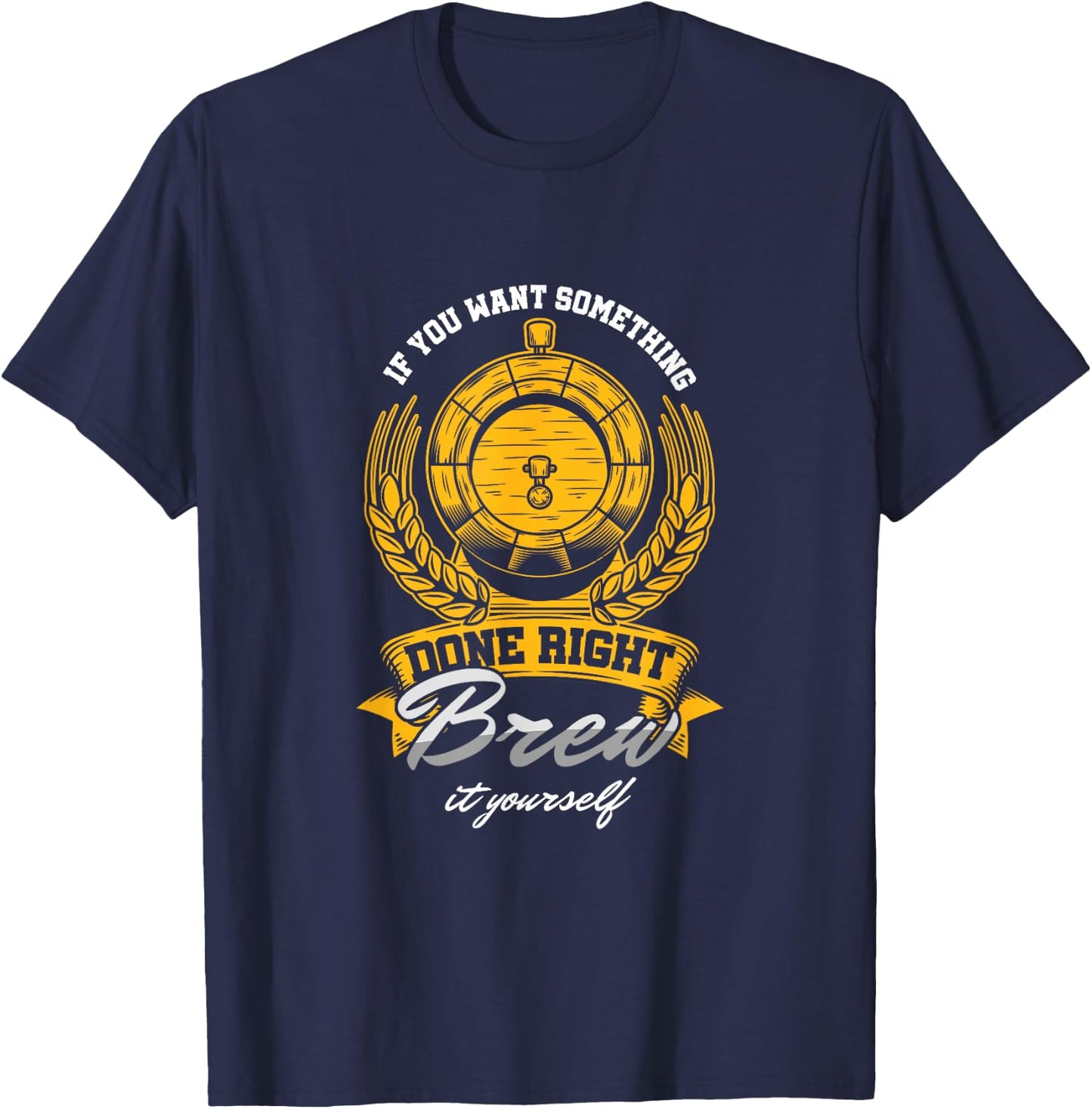 Beer Brewing Master Home Brewing Beer Brewing Beer Drinker T-Shirt - T-Shirt | Navy