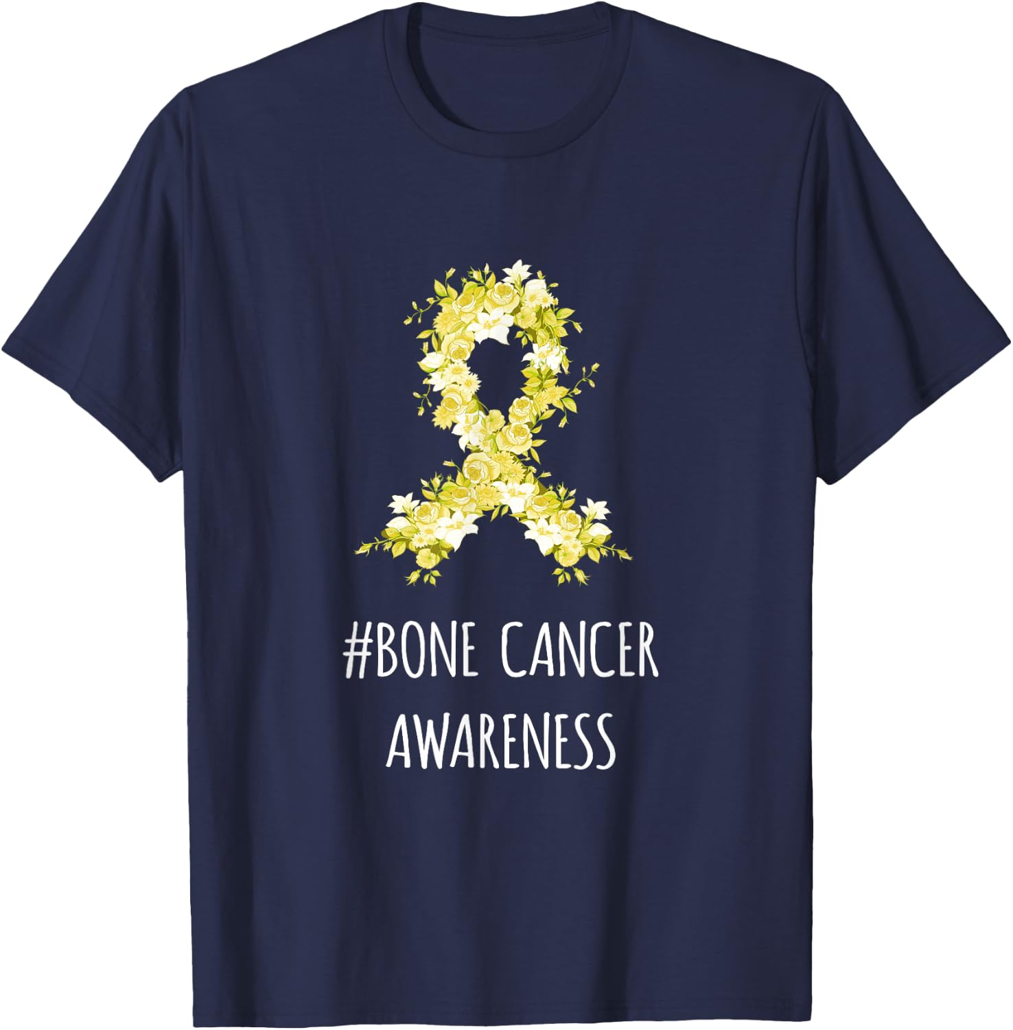 Bone Cancer Attention Shirt | Bone Cancer T-Shirt - T-Shirt | Navy