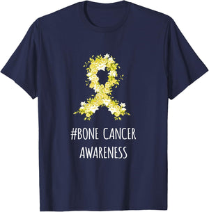 Bone Cancer Attention Shirt | Bone Cancer T-Shirt - T-Shirt | Navy