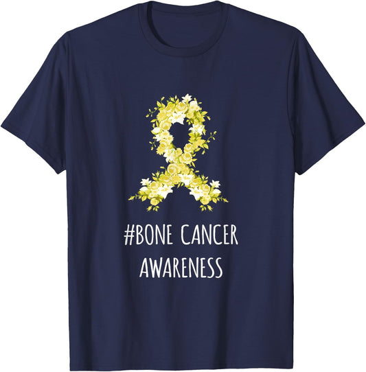 Bone Cancer Attention Shirt | Bone Cancer T-Shirt - T-Shirt | Navy