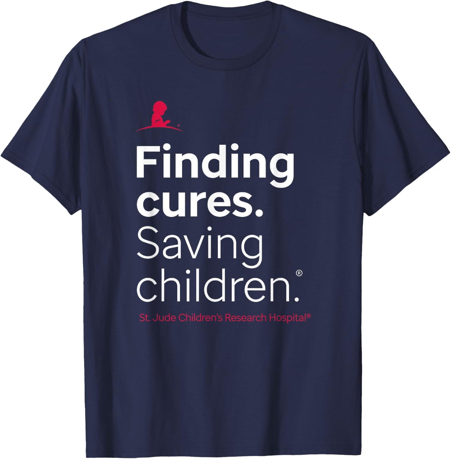 St. Jude Finding Cures. Saving Children. T-Shirt - T-Shirt | Navy