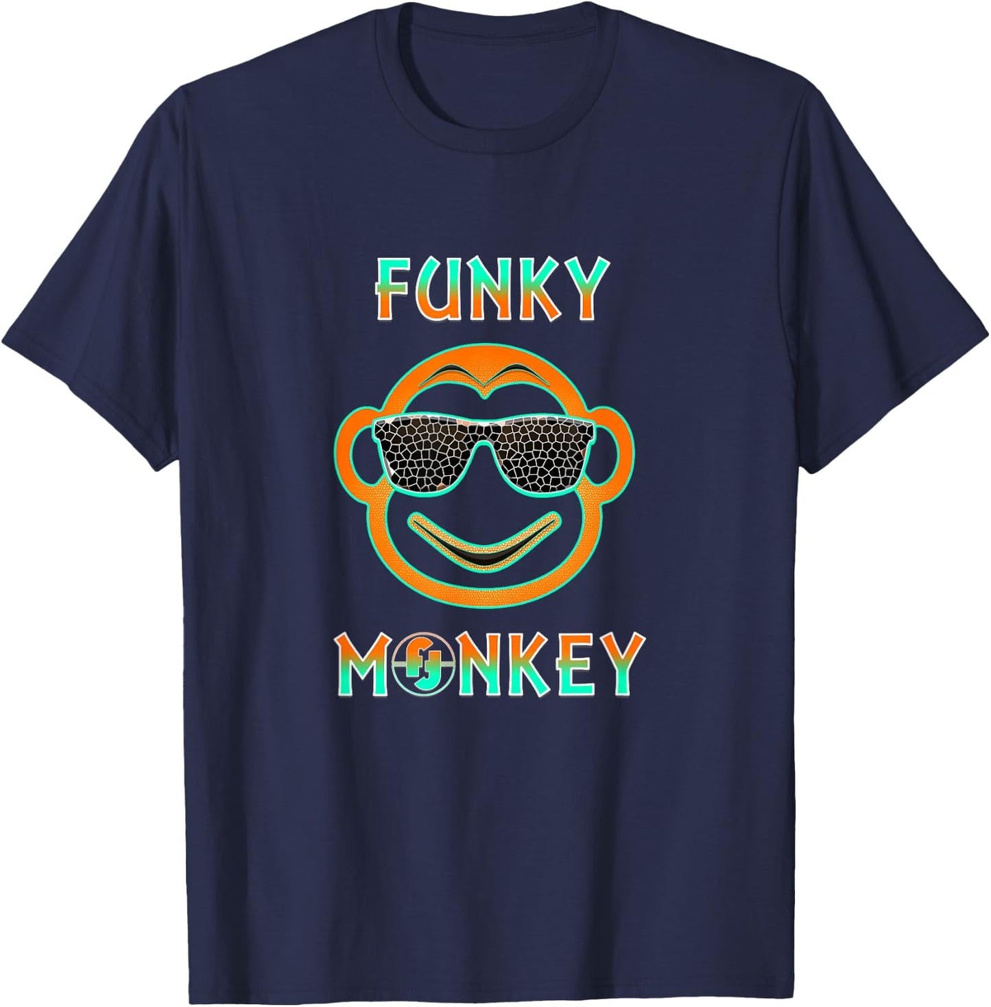 Monkey Shirt Funky Monkey Gifts , Women, Kids Monkey T-Shirt - T-Shirt | Navy