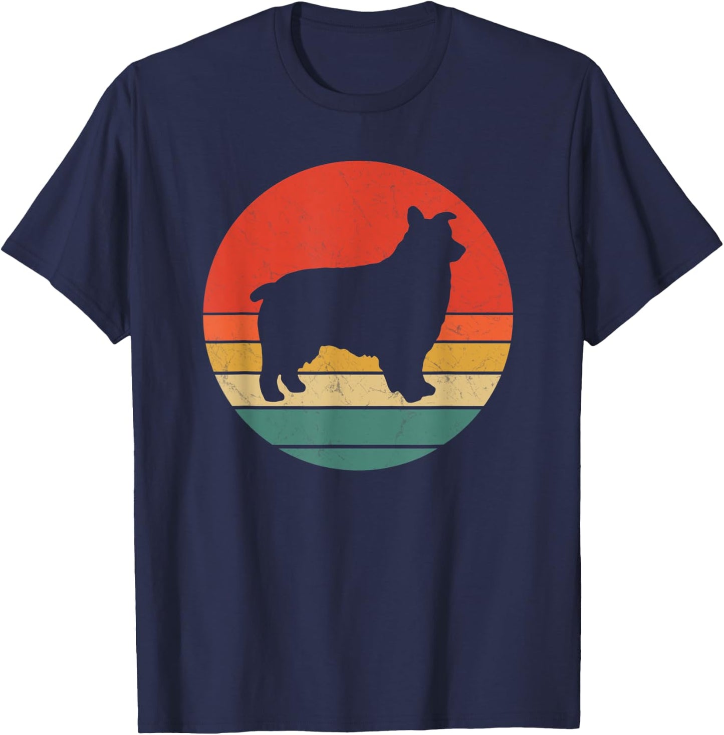 Miniature Australian Shepherd Vintage Dog Mini Aussie Gift T-Shirt - T-Shirt | Navy