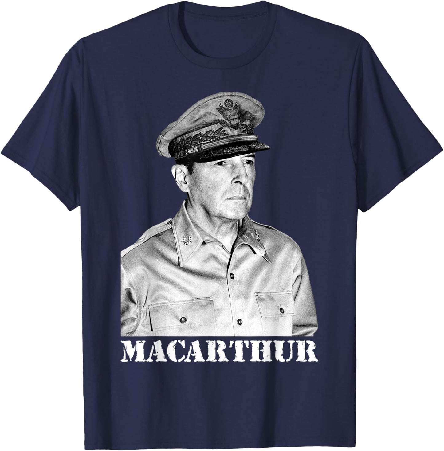 MacArthur World War II Victory Memorial Independence Day T-Shirt - T-Shirt | Navy