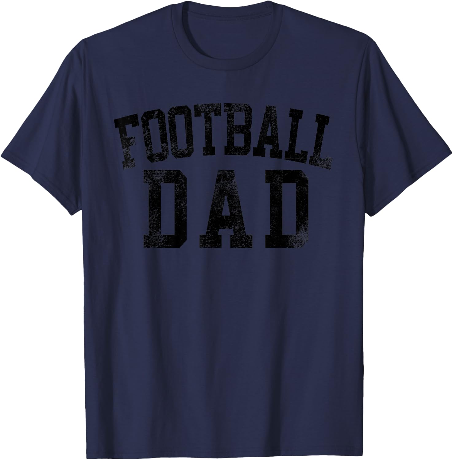 Football Dad Birthday Classic Bold Font Football Daddy T-Shirt - T-Shirt | Navy