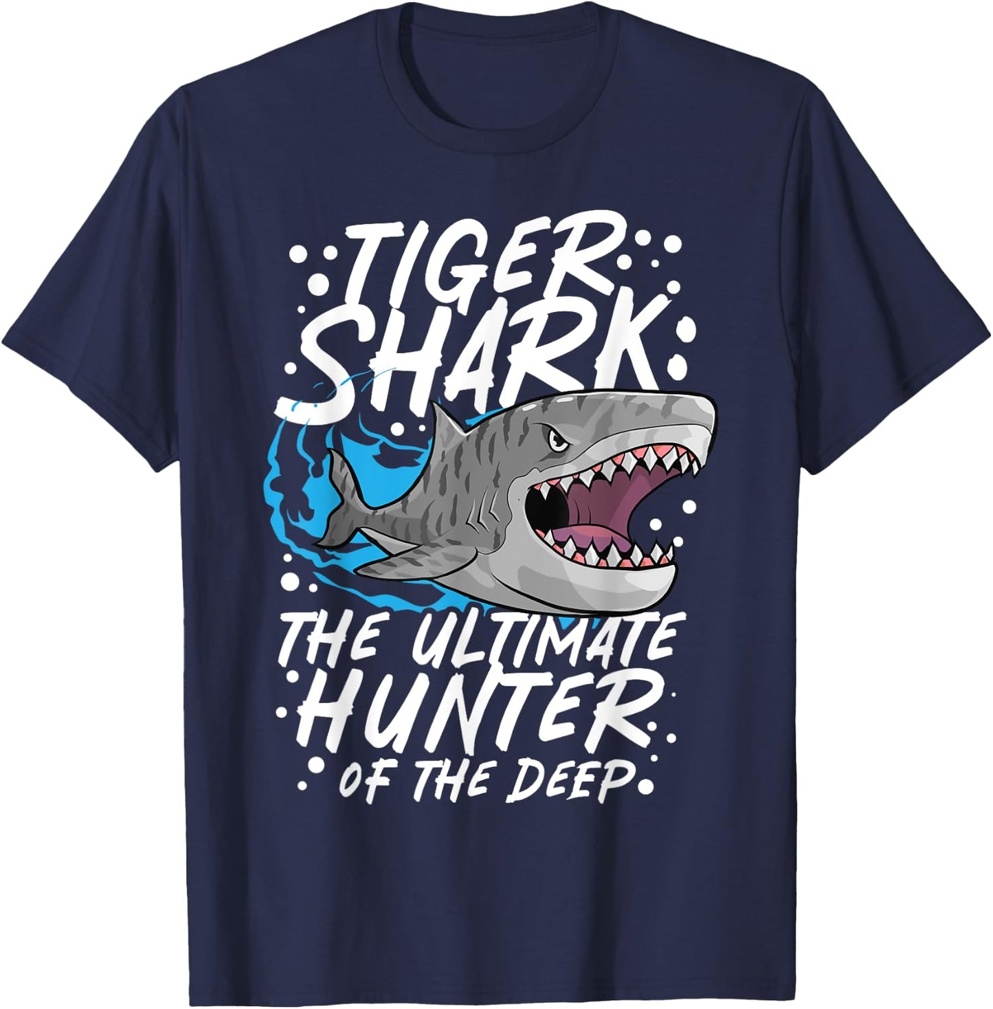 Tiger Shark: The Ultimate Hunter Of The Deep, Tiger Shark T-Shirt - T-Shirt | Navy