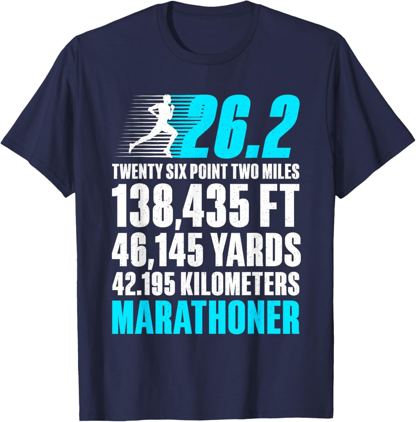 Marathon Running Design Women 26.2 Marathon Runner T-Shirt - T-Shirt | Navy