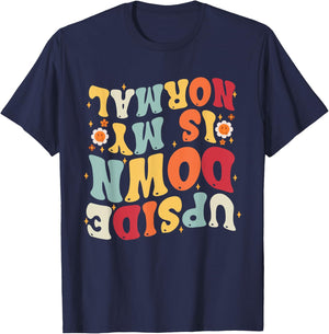 Upside Down Is My Normal Little Girls Gymnastics Gymnast T-Shirt - T-Shirt | Navy