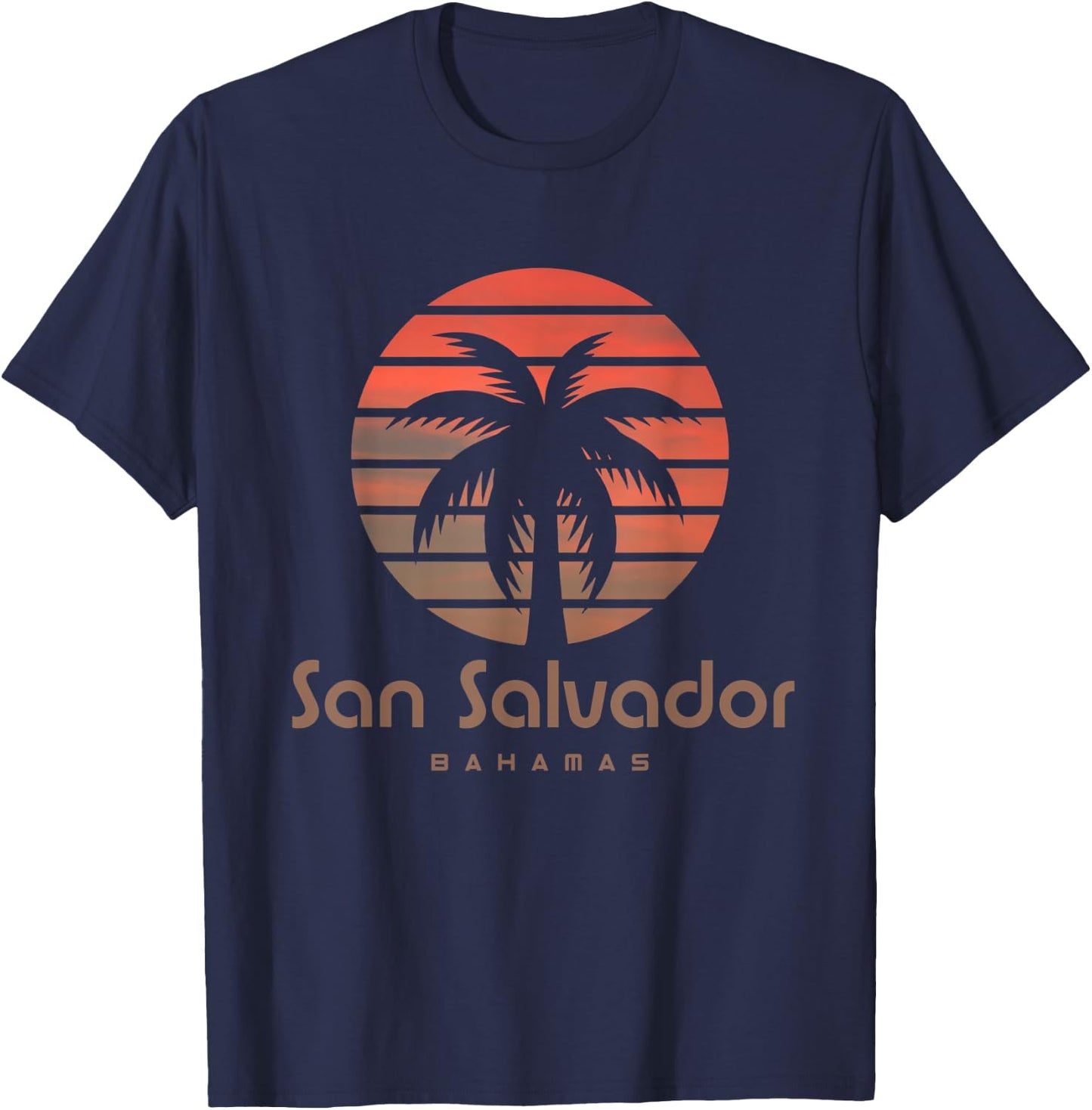 San Salvador Bahamas Travel Holiday Souvenir Beach T-Shirt - T-Shirt | Navy
