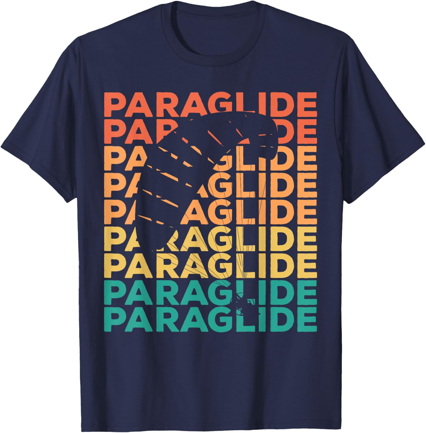 Retro Vintage Paragliding Gift Paragliders T-Shirt - T-Shirt | Navy