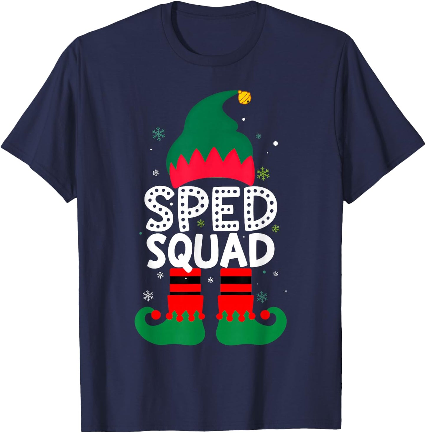 Sped Squad Special education for santa family christmas elf T-Shirt - T-Shirt | Navy