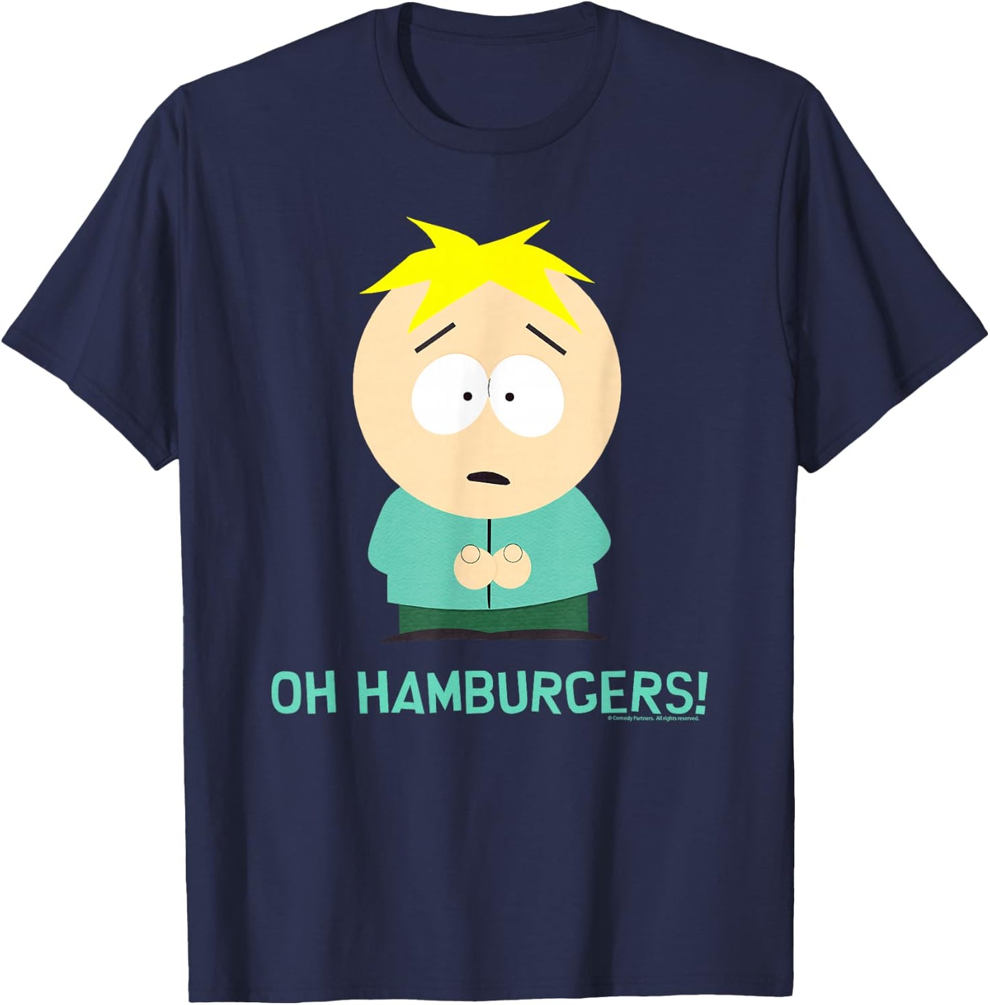 South Park Butters Oh Hamburgers T-Shirt - T-Shirt | Navy