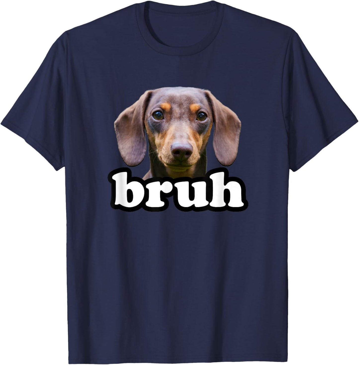 Dachshund Bruh Meme Dog Owner Funny Dachshund Teens Boys T-Shirt - T-Shirt | Navy
