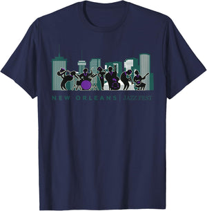 Jazz Music New Orleans Fest Jazz Festival Souvenir T-Shirt - T-Shirt | Navy
