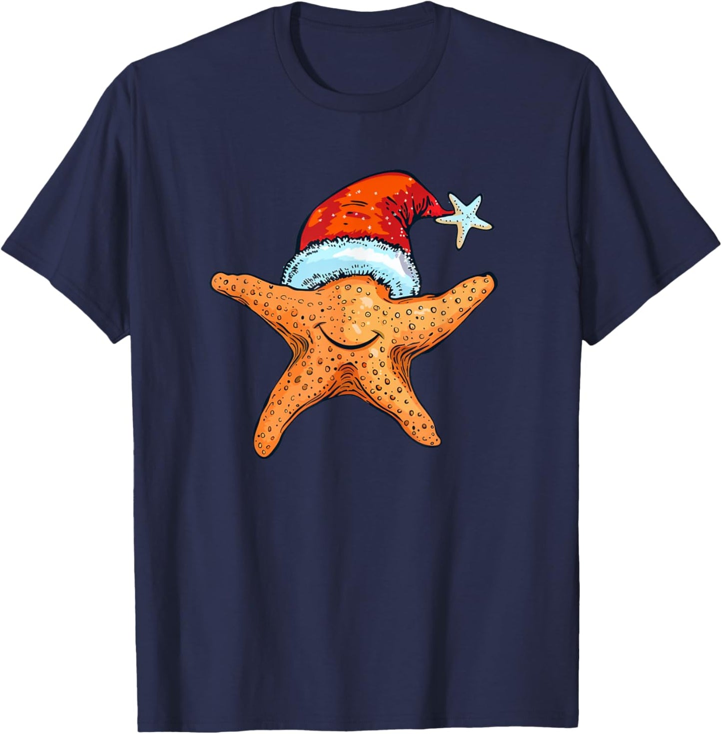 Happy Starfish Costume with Festive Dress T-Shirt - T-Shirt | Navy