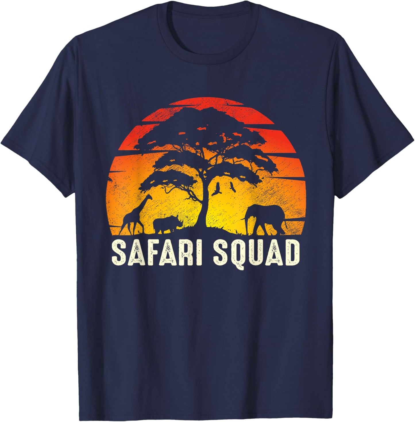 African Family Vacation Safari Squad Funny Matching Trip T-Shirt - T-Shirt | Navy