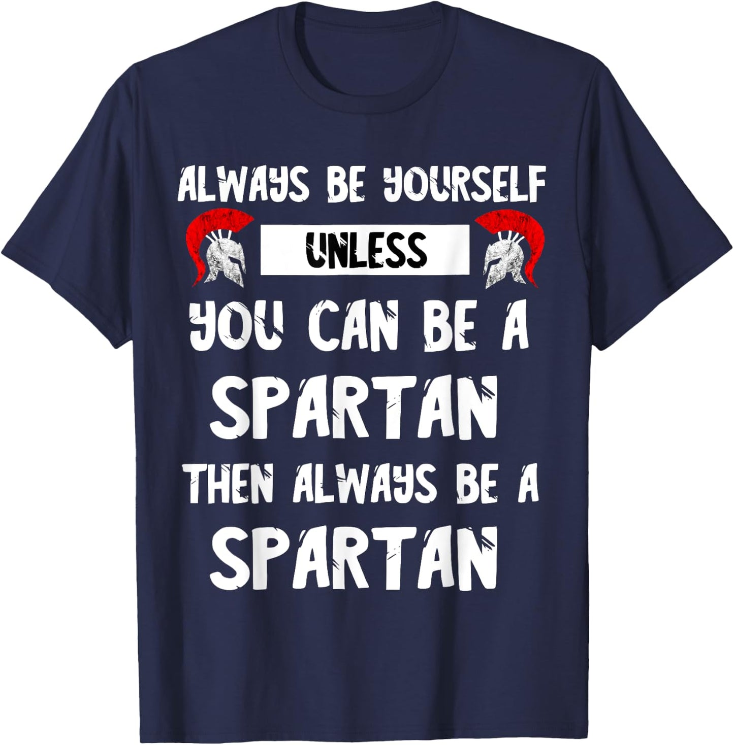 Spartan Spartacus Warrior Soldier Gladiators Helmet Sparta T-Shirt - T-Shirt | Navy