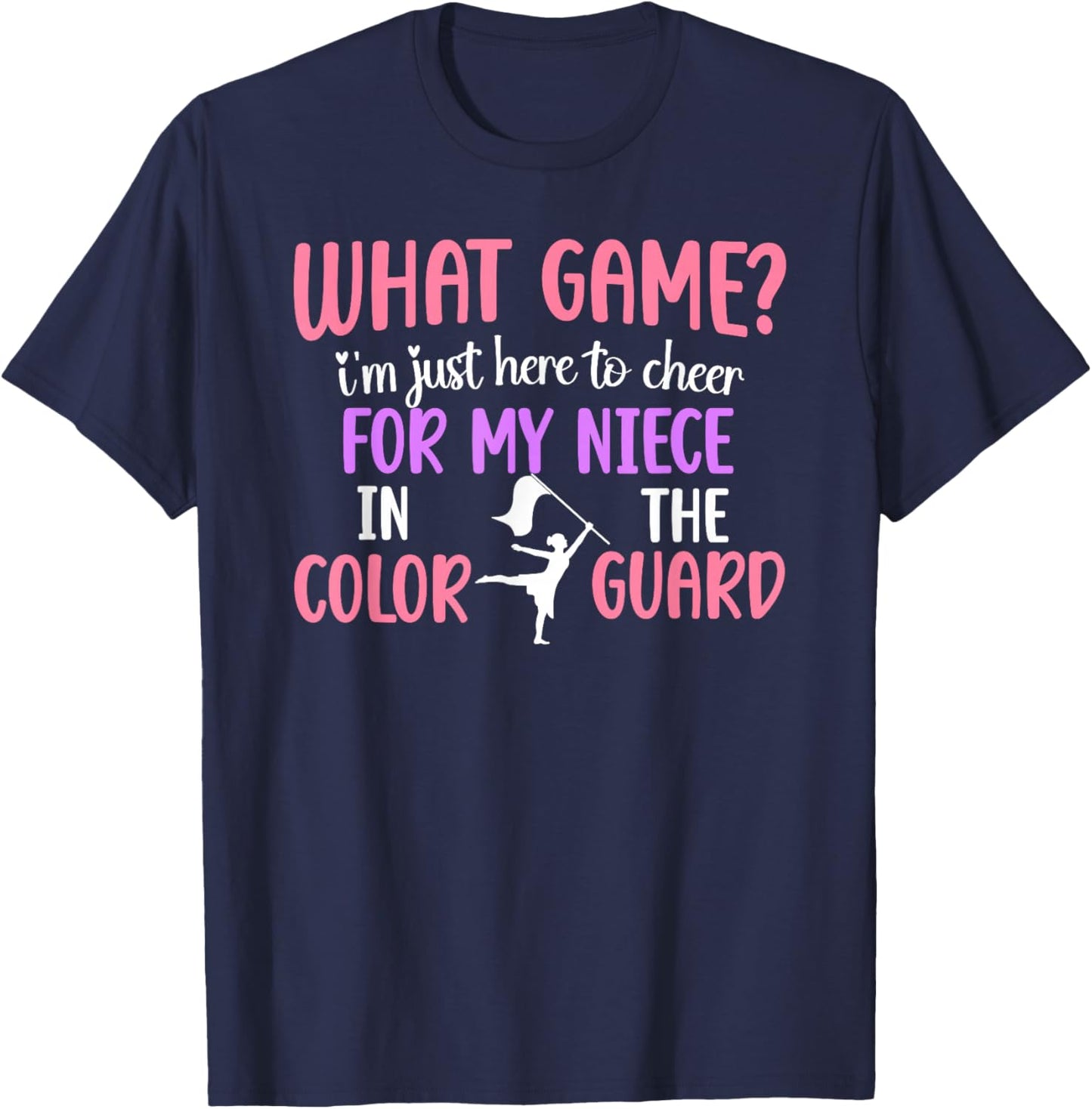 Funny Color Guard Aunt Of A Color Guard Member T-Shirt - T-Shirt | Navy
