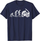 Human Evolution Car Mechanic Funny Automotive Dad Men Gift T-Shirt - T-Shirt | Navy