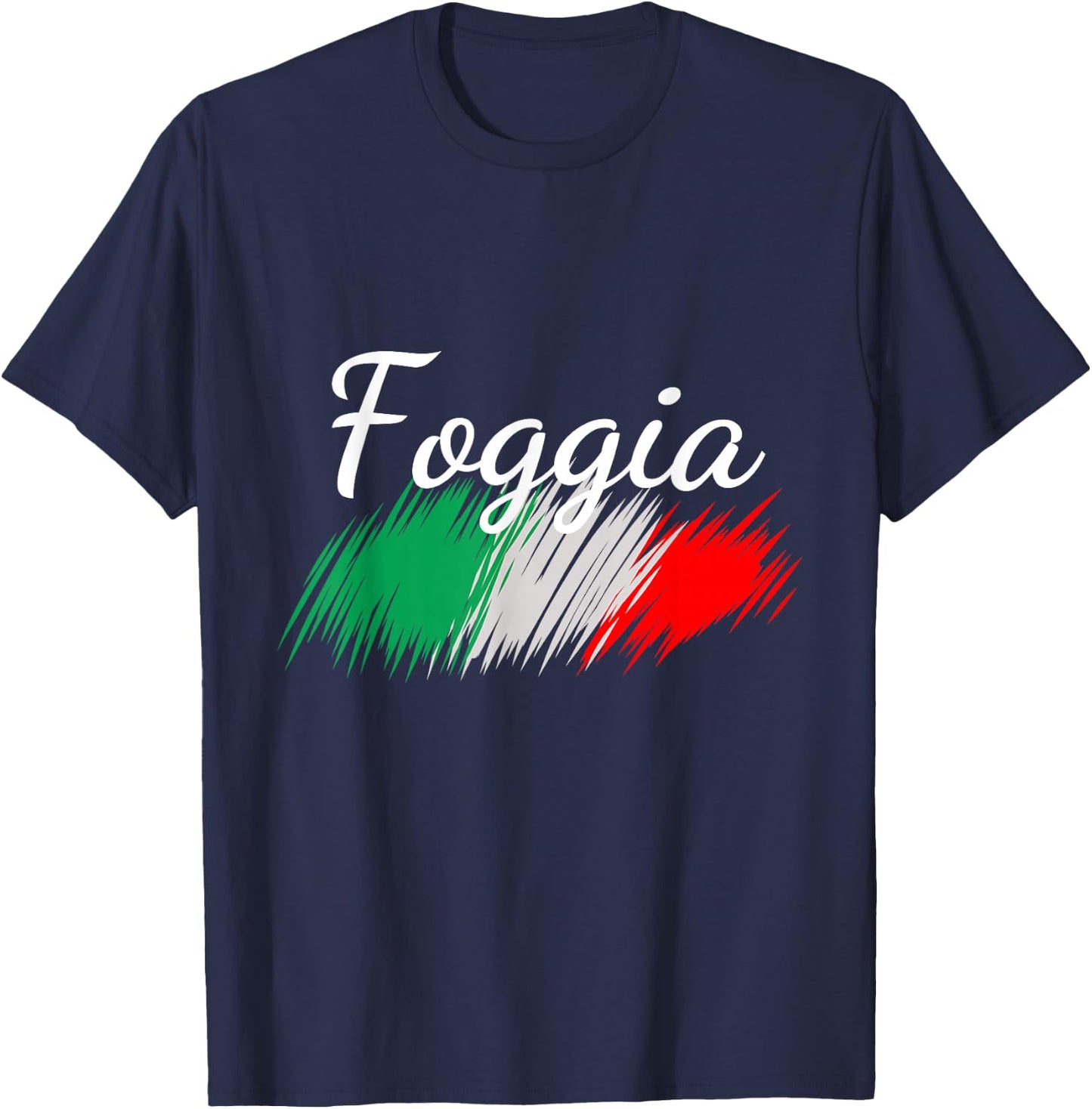 Foggia Italy Flag Italia Souvenir Matching Italian T-Shirt - T-Shirt | Navy