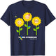 Sunflowers World Down Syndrome Awareness Day, Down Syndrome T-Shirt - T-Shirt | Navy