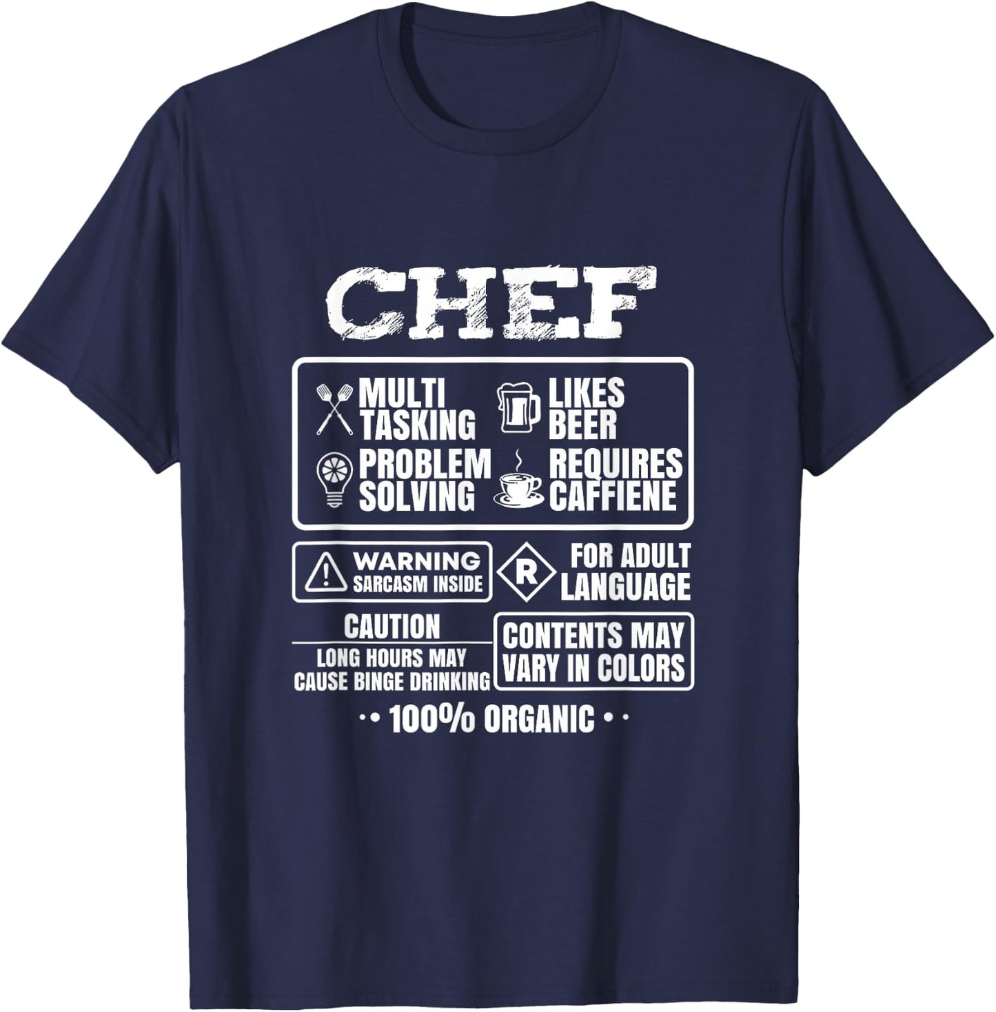Funny Chef Cooking Gift Kitchen Women Men Food T-Shirt - T-Shirt | Navy