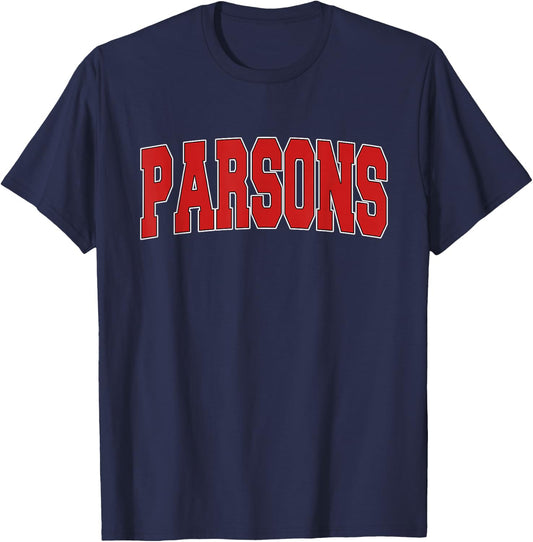 PARSONS KS KANSAS Varsity Style USA Vintage Sports T-Shirt - T-Shirt | Navy