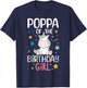 Poppa Of The Birthday Girl Unicorn Girls Family Matching T-Shirt - T-Shirt | Navy