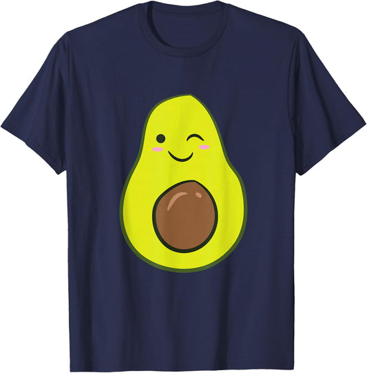 Cute Avocado Halloween Costume Kawaii Avocado T-Shirt - T-Shirt | Navy