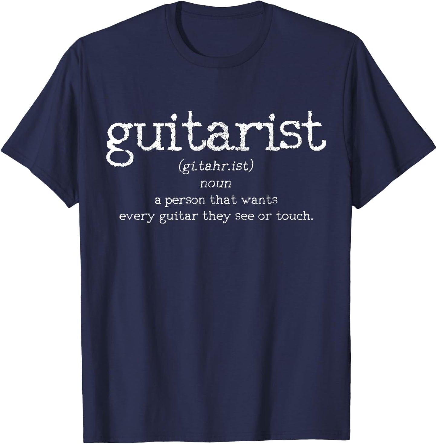 Guitar guitar player vintage Gift T-Shirt - T-Shirt | Navy