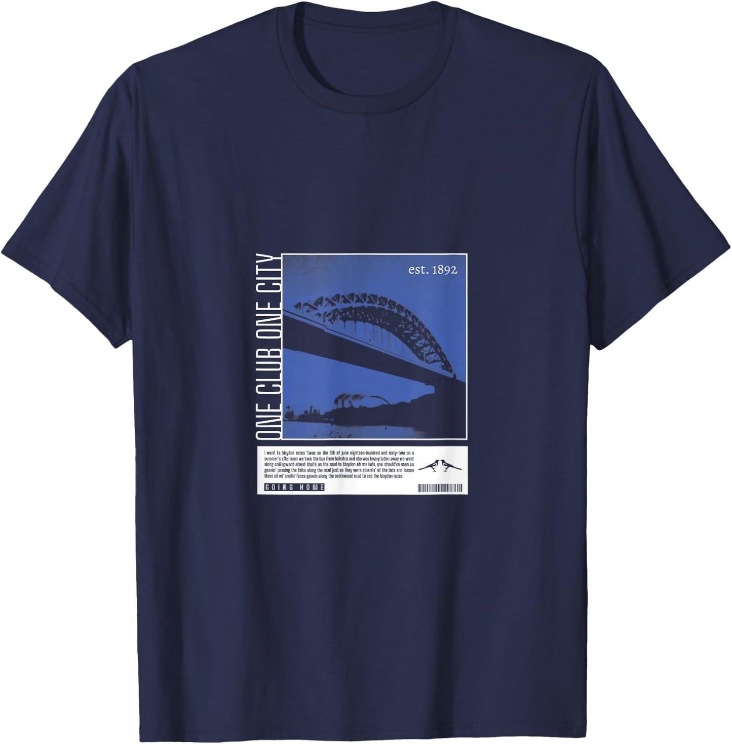 Newcastle United One Club One City NUFC T-Shirt - T-Shirt | Navy
