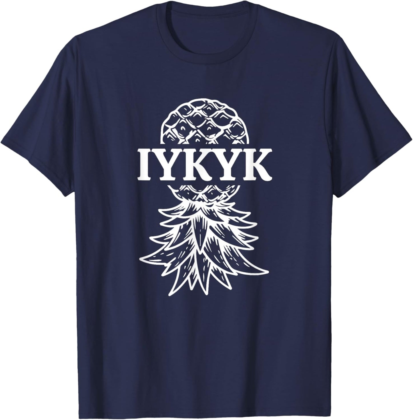 Upside Down Pineapple Swingers IYKYK T-Shirt - T-Shirt | Navy