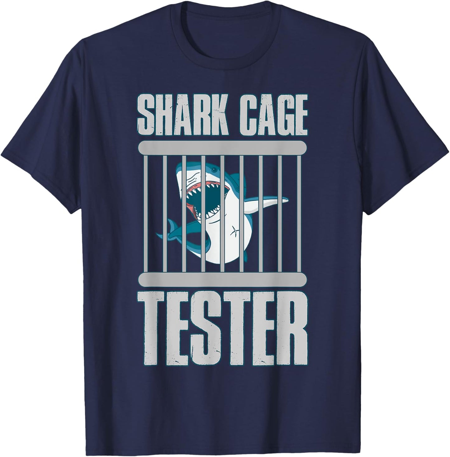 Shark Cage Tester T-Shirt - T-Shirt | Navy