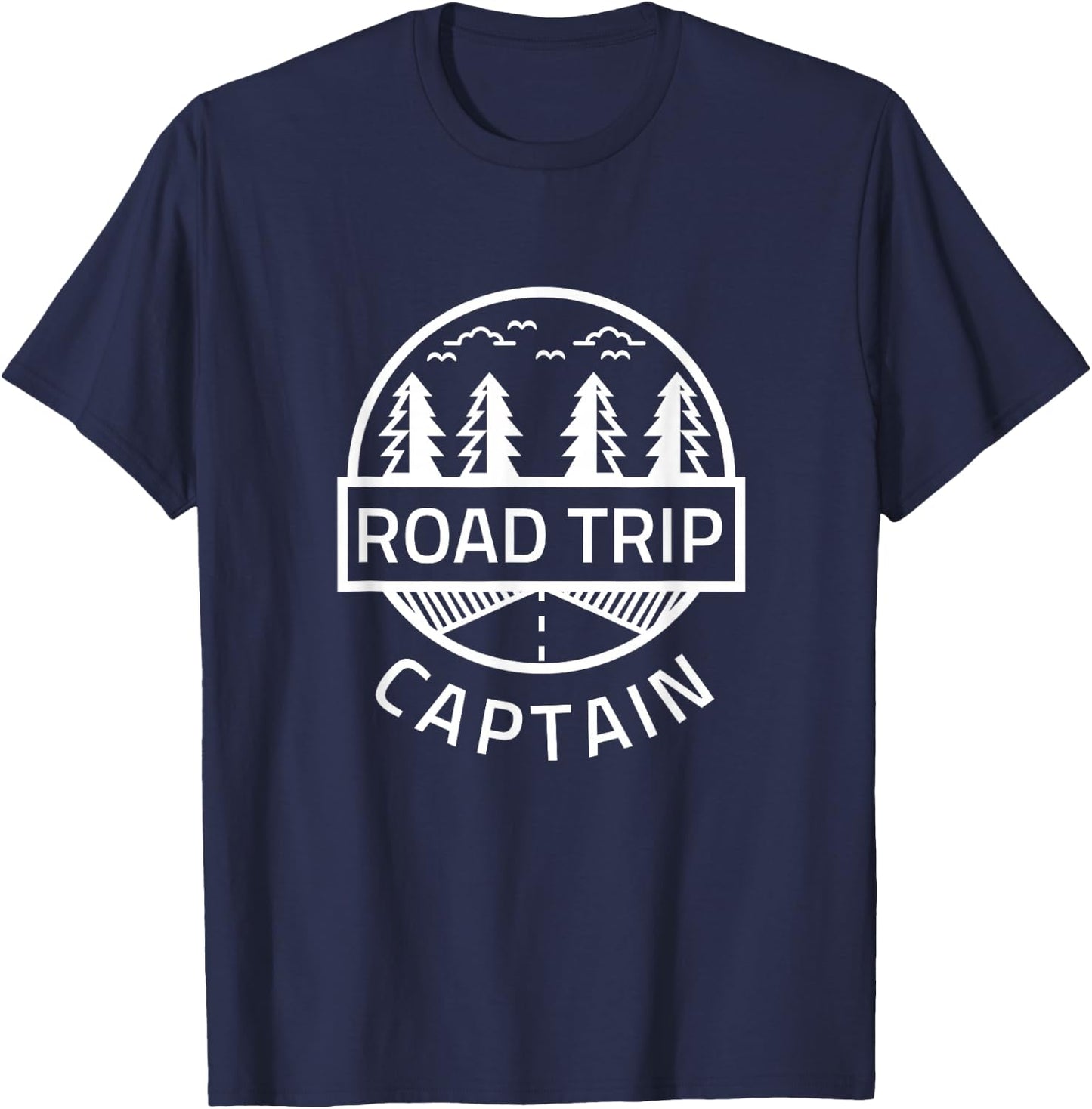 Road Trip Captain Outdoor Rv Camper Hiking Family Vacation T-Shirt - T-Shirt | Navy