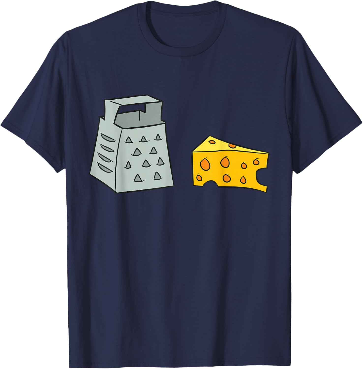 Cheese Lovers Gift Cheese Grater and Cheese T-Shirt - T-Shirt | Navy