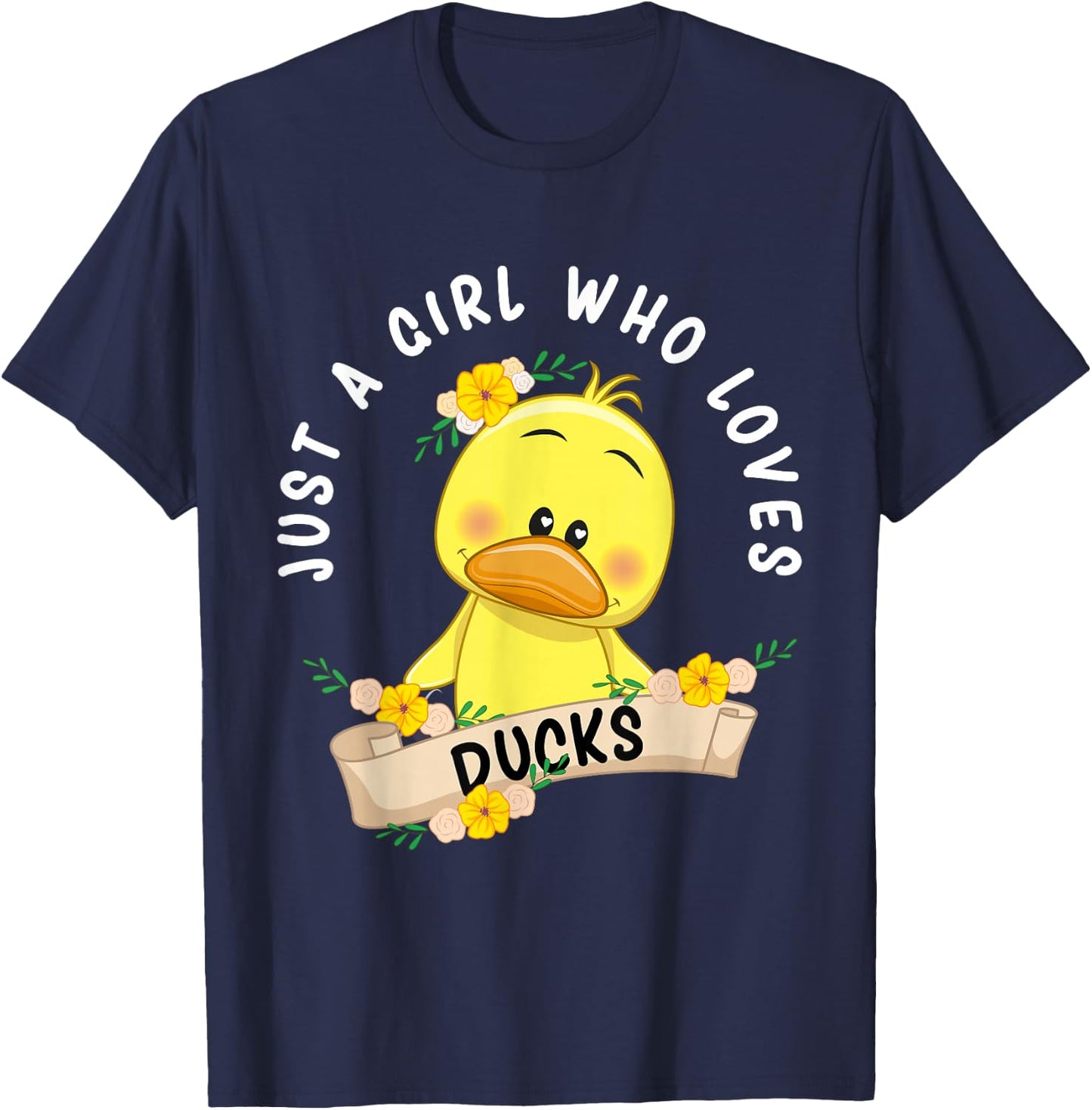 Just a Girl who loves Ducks Kids T-Shirt - T-Shirt | Navy