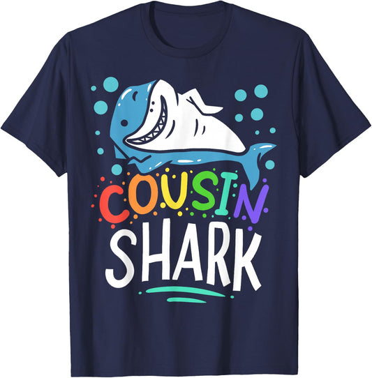 Cousin Shark Gift T-Shirt - T-Shirt | Navy