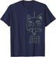 Cat Wind Chime Vintage Style Cat Retro Distressed Men Women Kids T-Shirt - T-Shirt | Navy