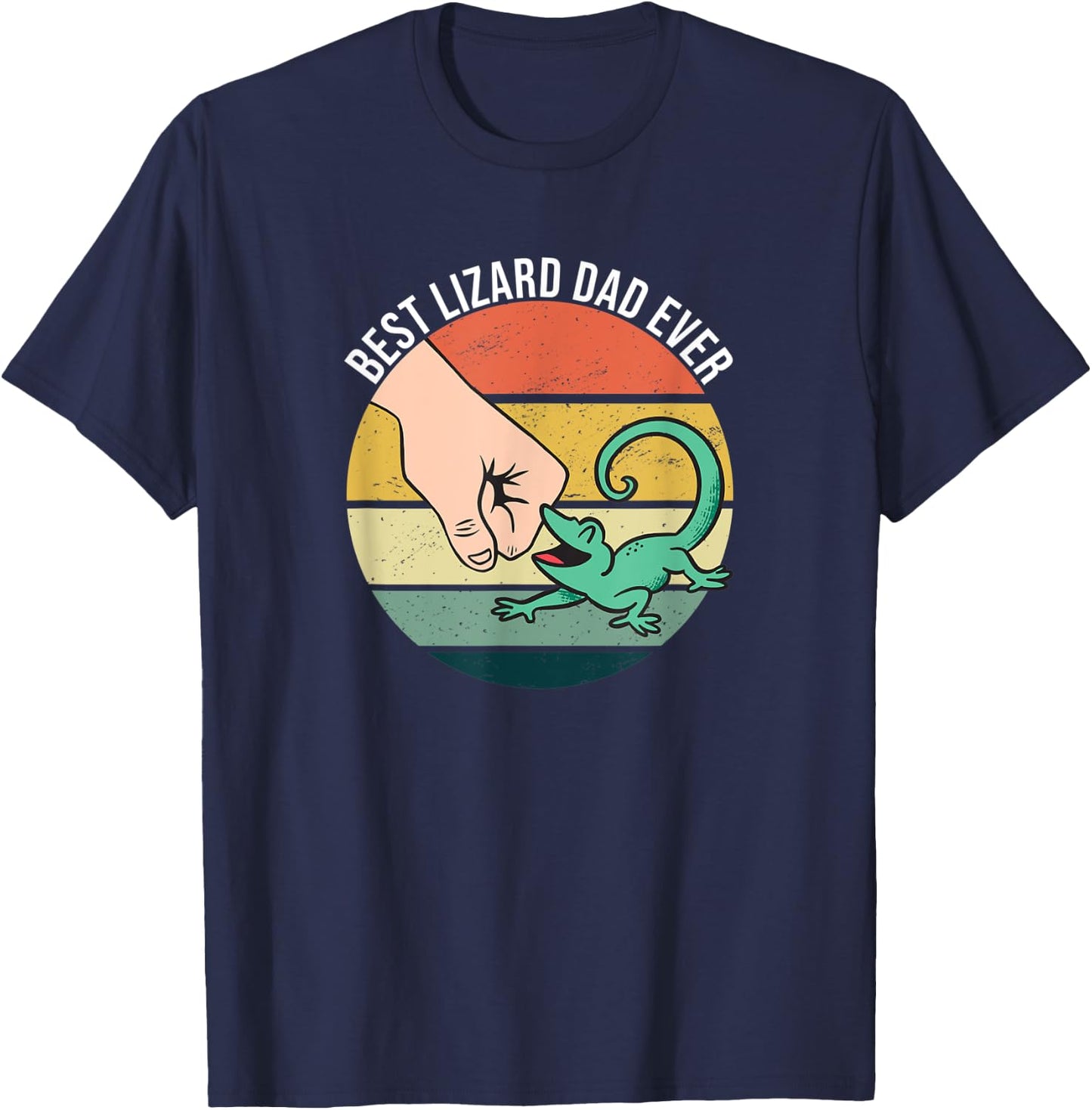 Best Lizard Dad Ever For Lizard Owner T-Shirt - T-Shirt | Navy