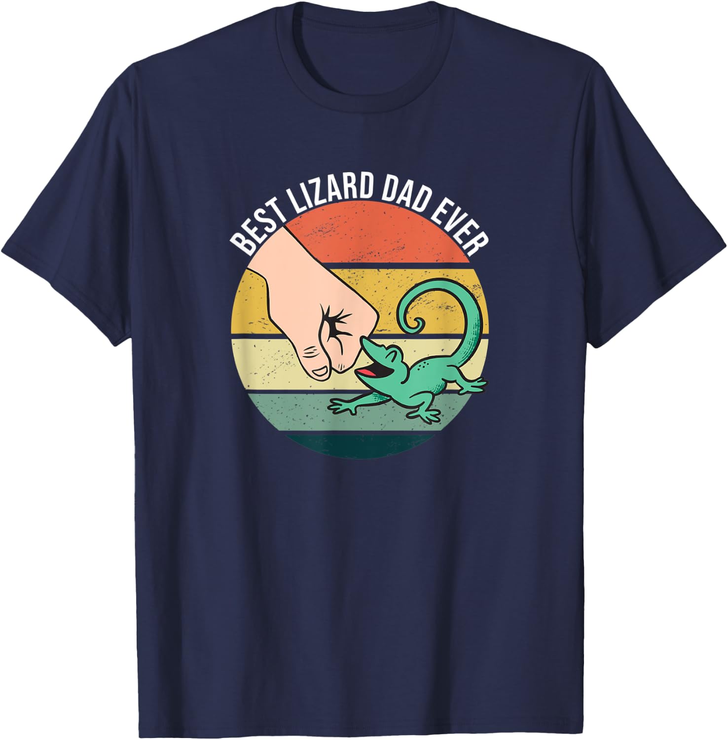 Best Lizard Dad Ever For Lizard Owner T-Shirt - T-Shirt | Navy