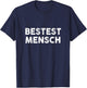 Bestest Mensch Funny Saying Best Man Novelty Gag Gift T-Shirt - T-Shirt | Navy