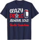 Crazy Proud Ice Hockey Goalie Grandma Of A Hockey Goalkeeper T-Shirt - T-Shirt | Navy