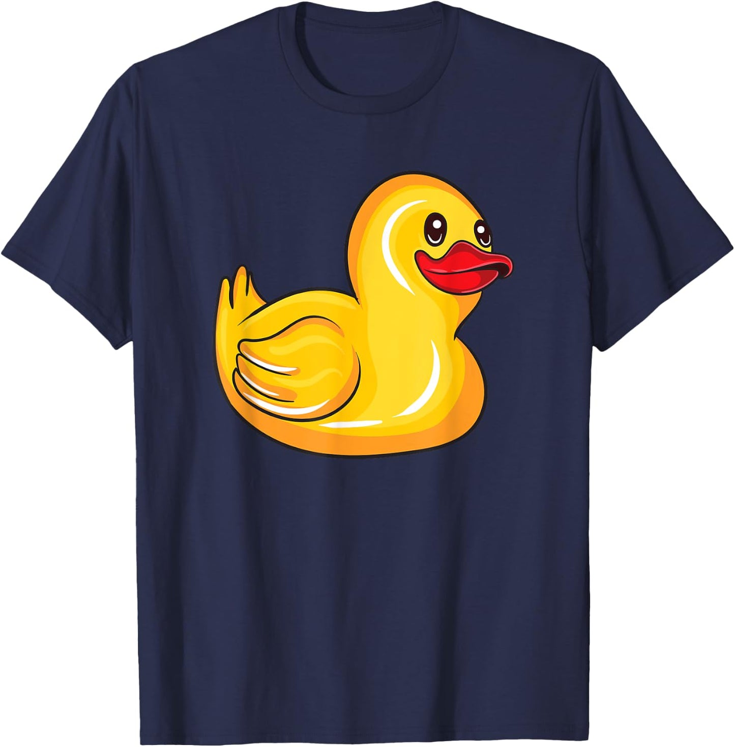 Cute Rubber Duck Gift Toddlers Men Women Funny Duckling T-Shirt - T-Shirt | Navy