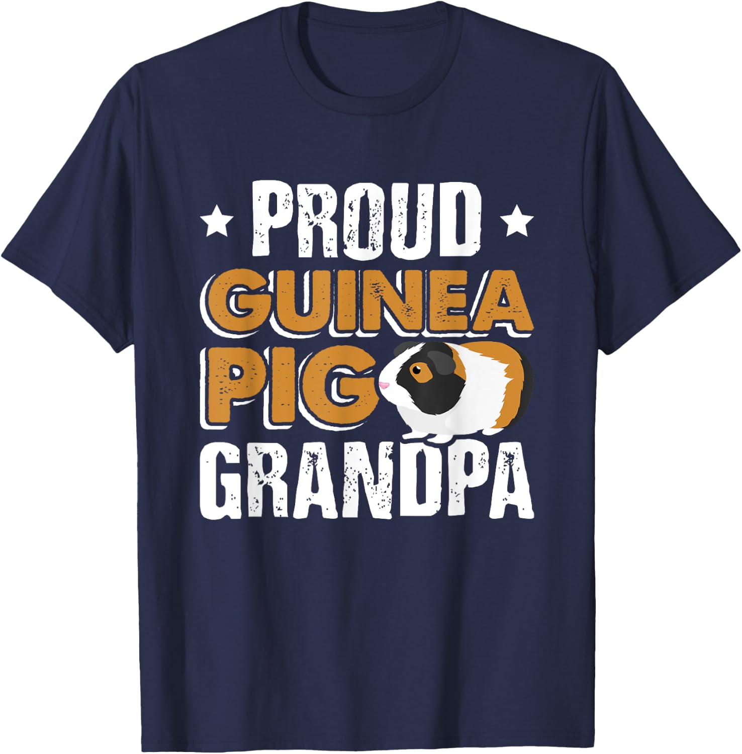 Funny Guinea Pig Gift Proud Guinea Pig Grandpa T-Shirt - T-Shirt | Navy
