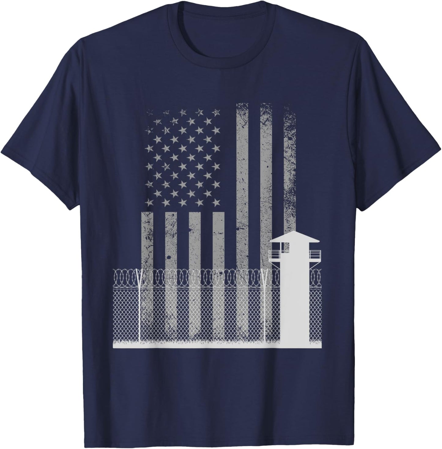 Border Control Patrol USA Conservative Republican Security T-Shirt - T-Shirt | Navy
