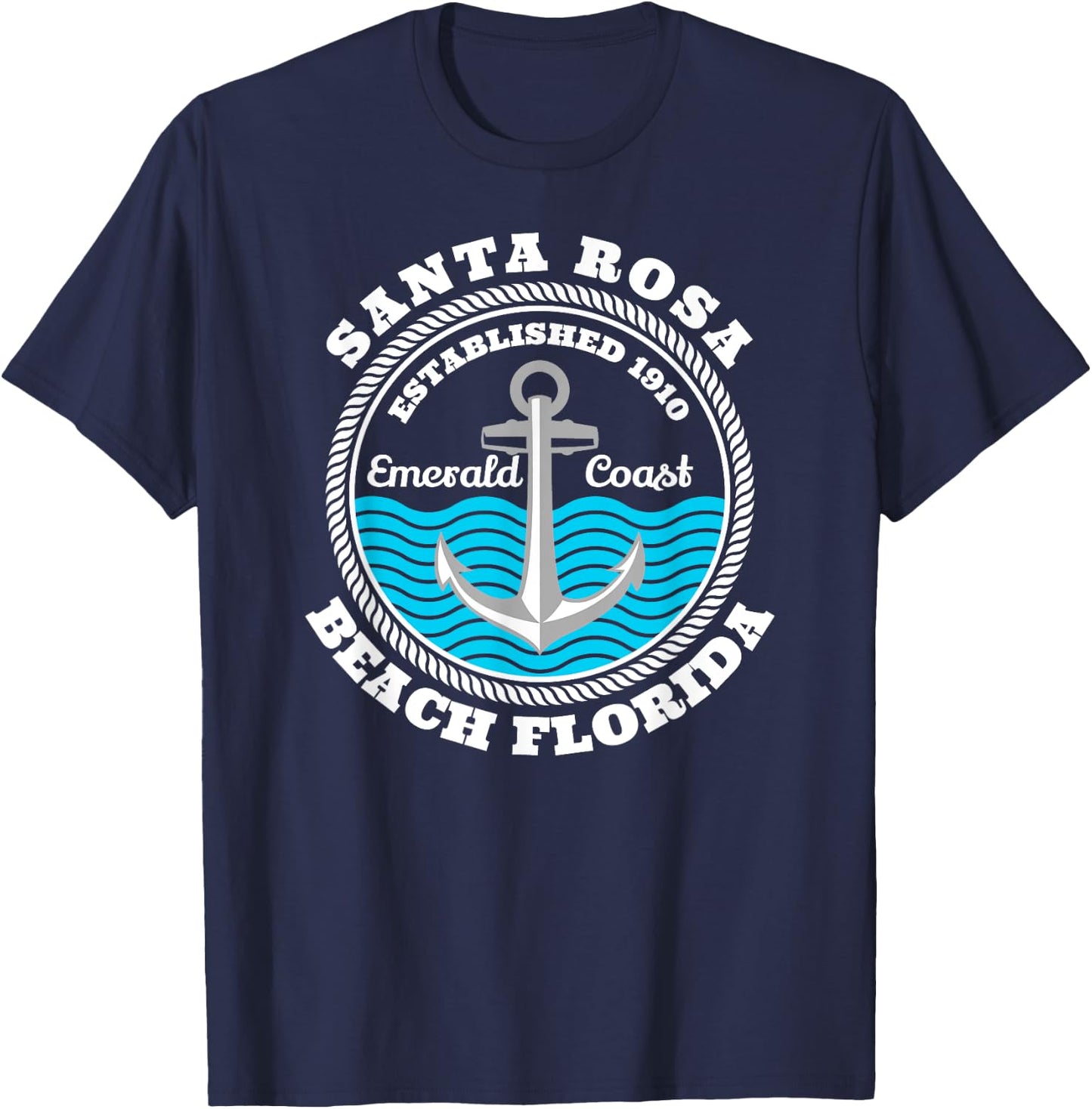 Santa Rosa Beach Florida Women Kids T-Shirt - T-Shirt | Navy