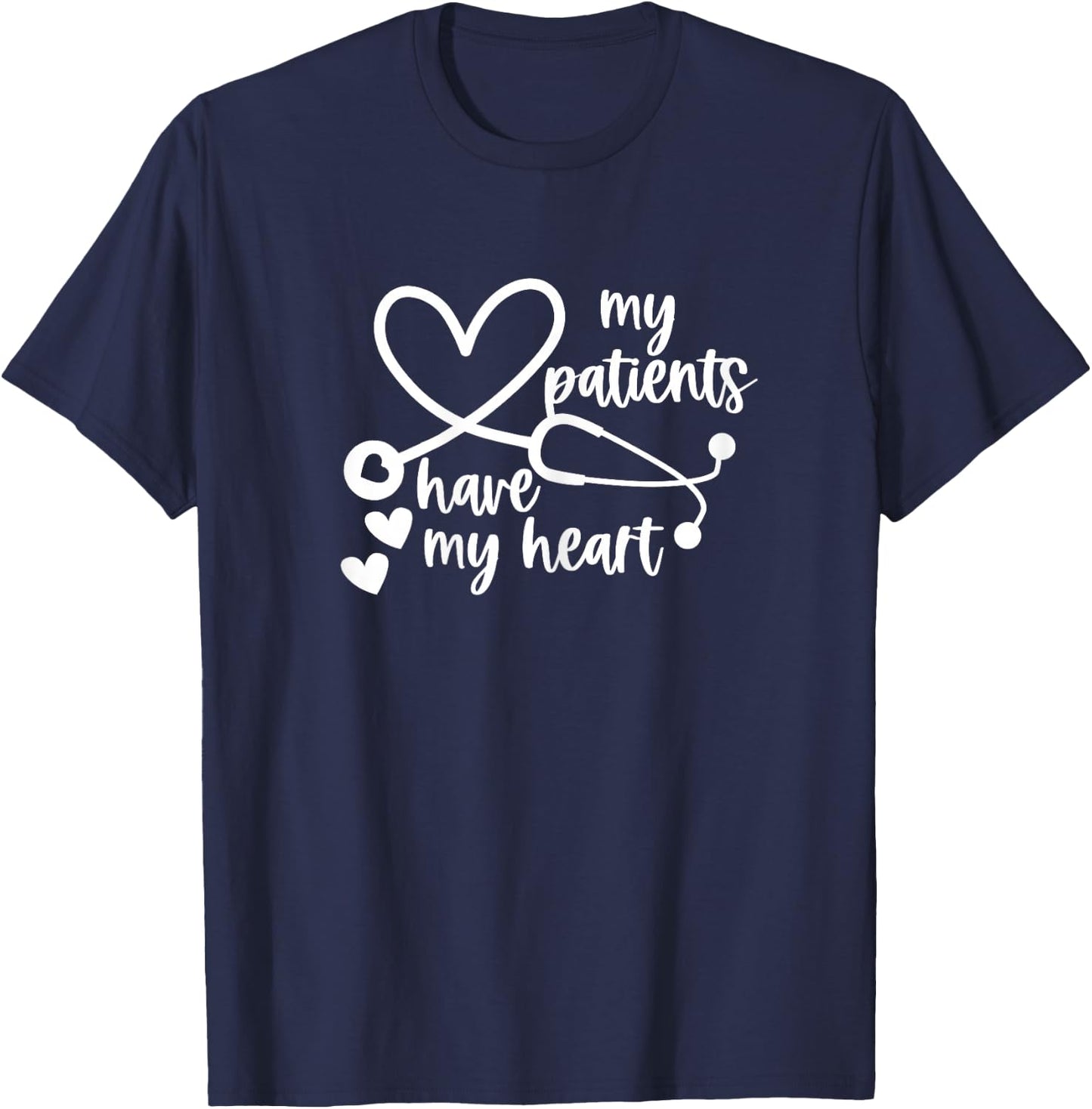 School Nurse Valentines Day NICU Nurse PEDs Pediatrian T-Shirt - T-Shirt | Navy